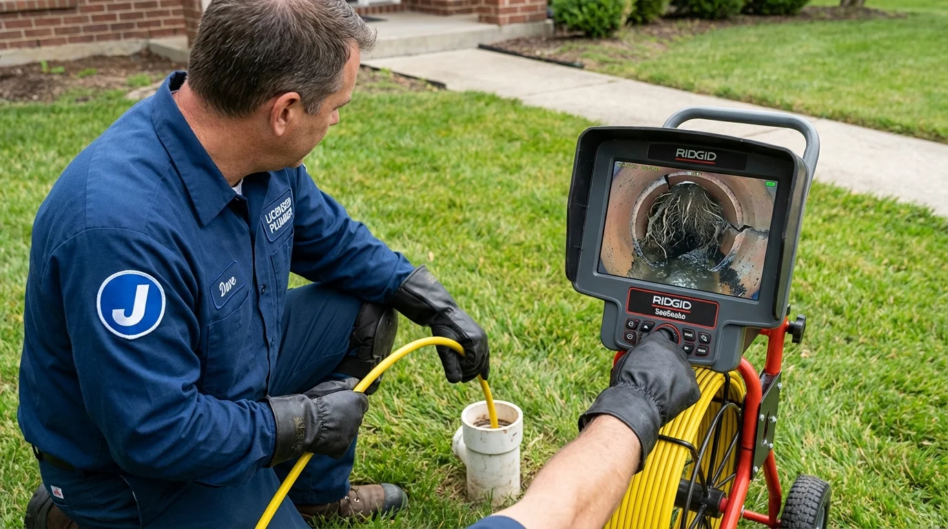 Sewer camera inspection being performed by Johns Plumbing LLC in Beresford